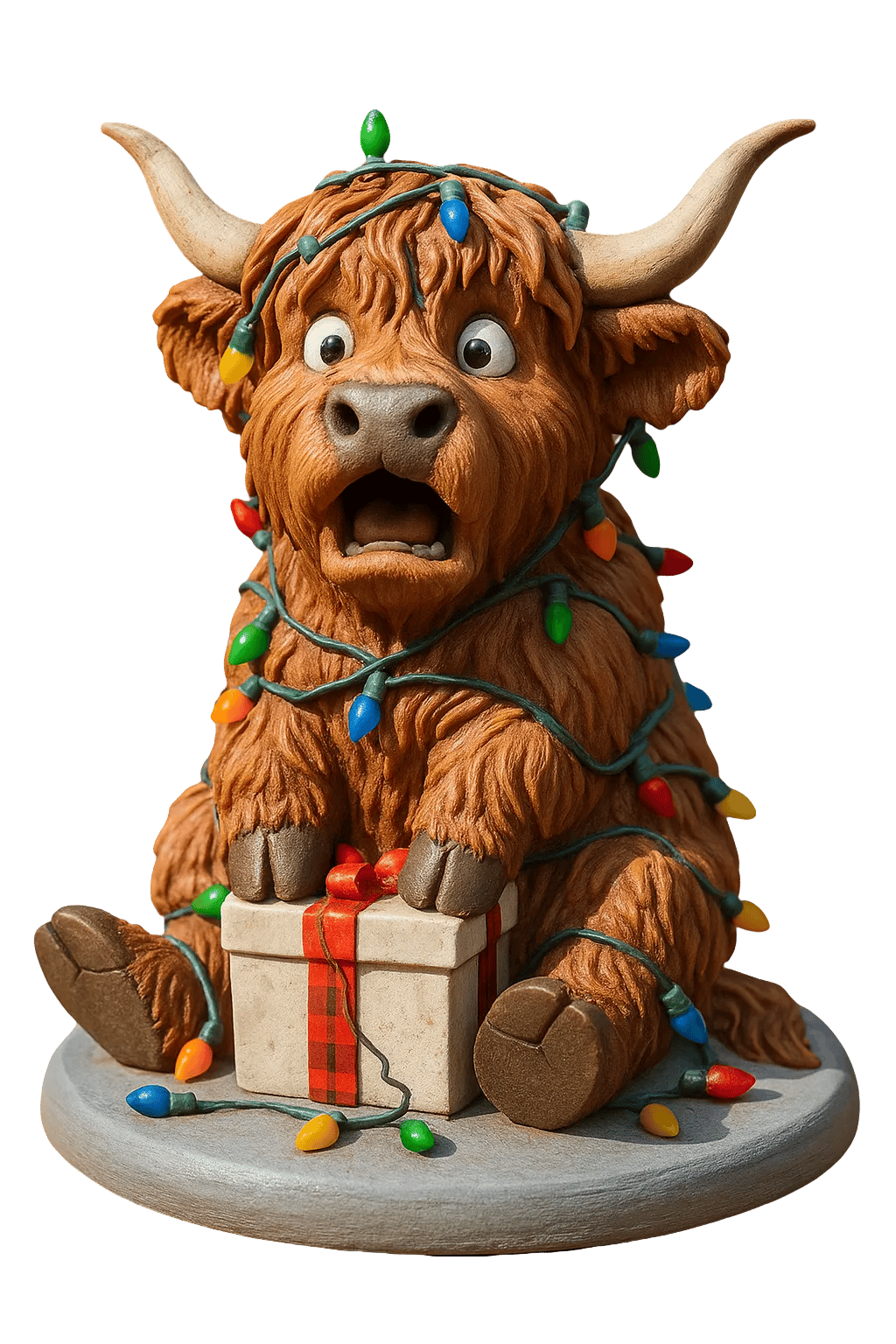 🐮Calendario dell'Avvento Mucca delle Highlands 2025🎄✨ - Bambola Mucca delle Highlands fatta a mano in 3D (24 pezzi)