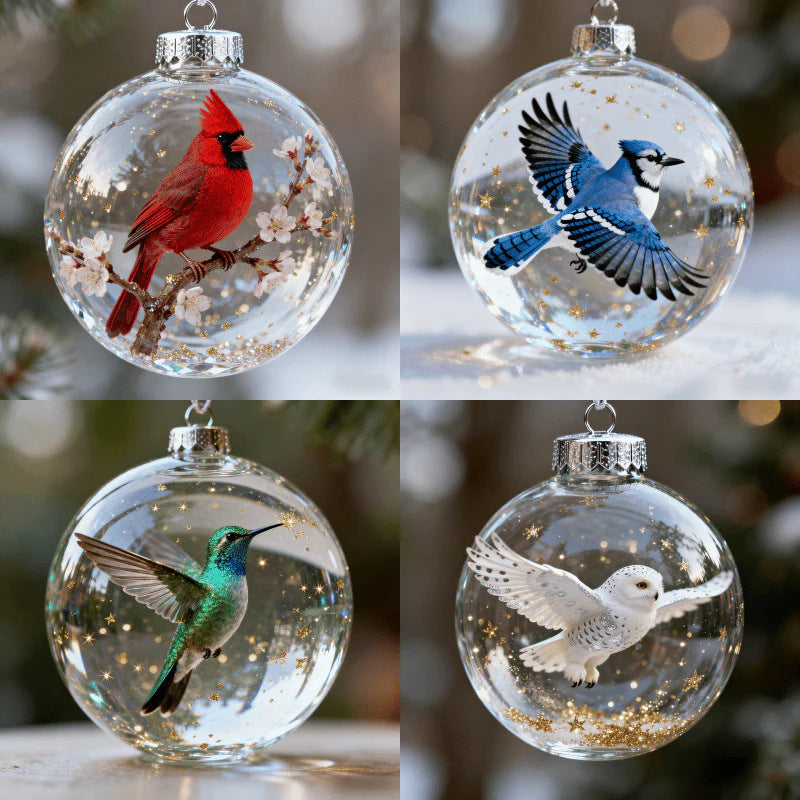 🔥🔥Ultimo giorno di sconto del 49% - Ornamenti in vetro di cristallo Wildlife Wonders 2026
