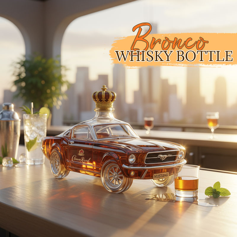 Bottiglia Di Whiskey Con Tipografia D'annata Illustrazione Vettoriale