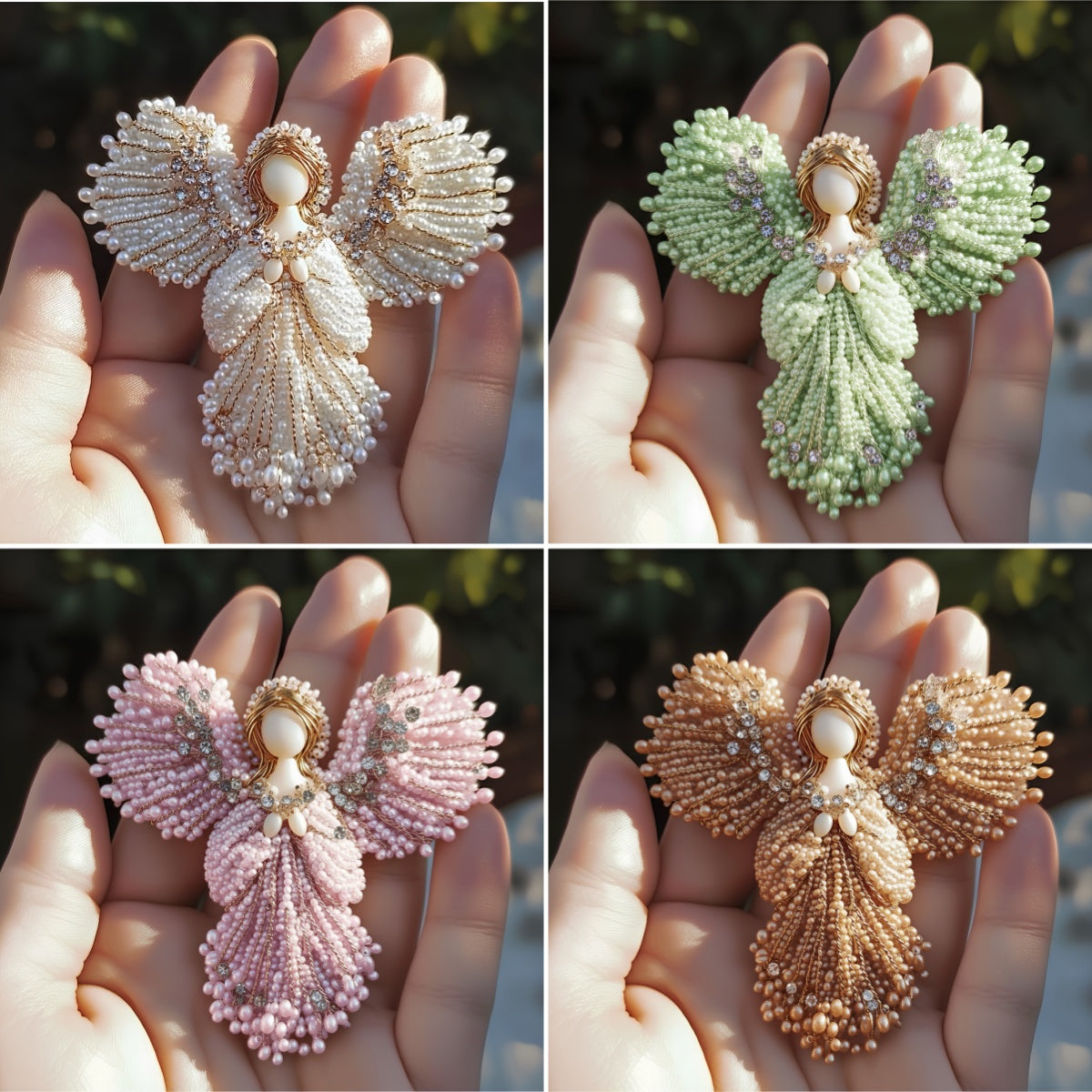 🔥ULTIMO GIORNO 50% DI SCONTO💖Spilla Angelo di Perle Fatta a Mano