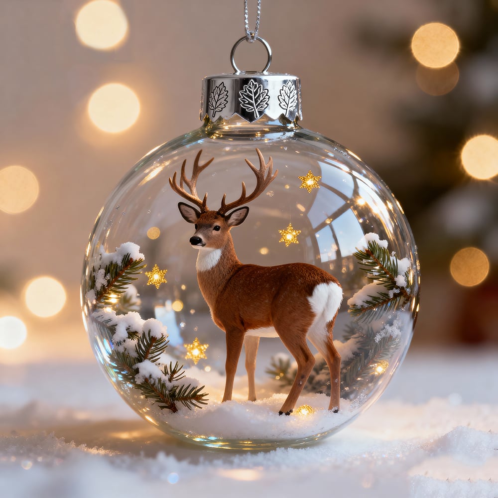 🔥🔥Ultimo giorno di sconto del 49% - Ornamenti in vetro di cristallo Wildlife Wonders 2026