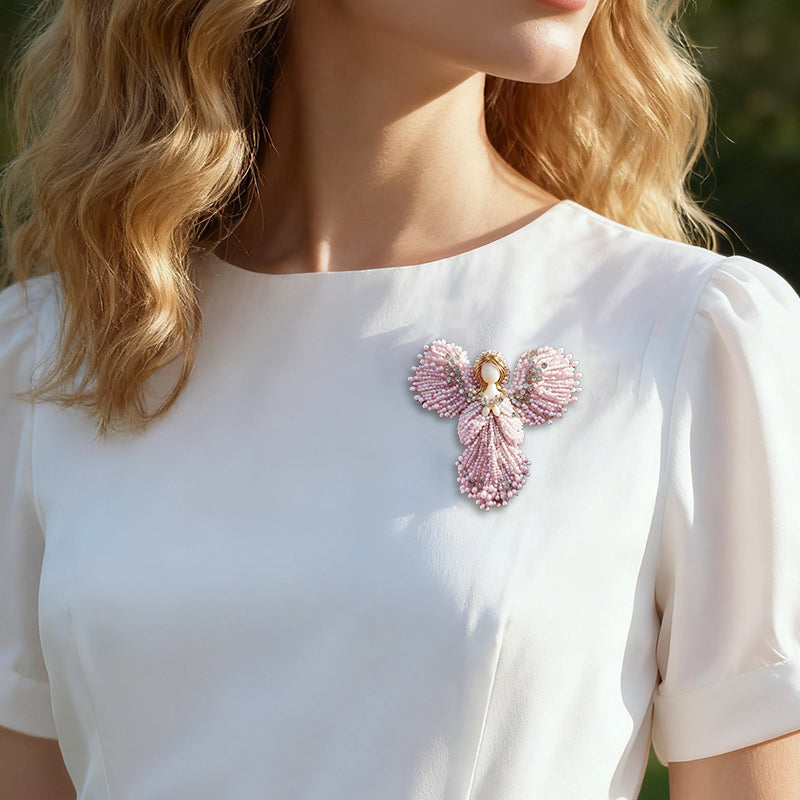 🔥ULTIMO GIORNO 50% DI SCONTO💖Spilla Angelo di Perle Fatta a Mano