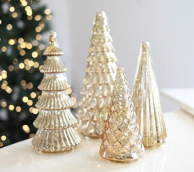✨ Natale scintillante - Set di 5 alberi di cristallo con luci✨