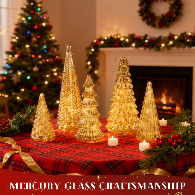 ✨ Natale scintillante - Set di 5 alberi di cristallo con luci✨