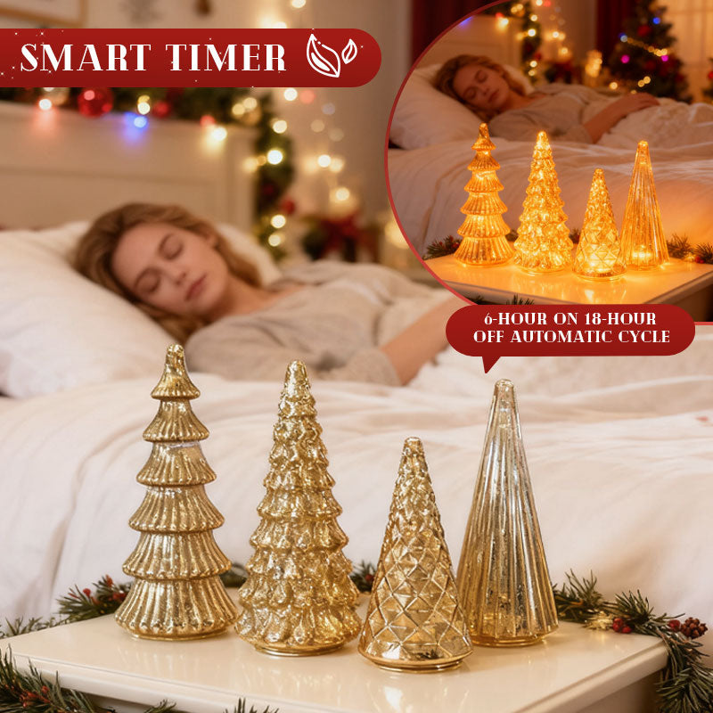 ✨ Natale scintillante - Set di 5 alberi di cristallo con luci✨
