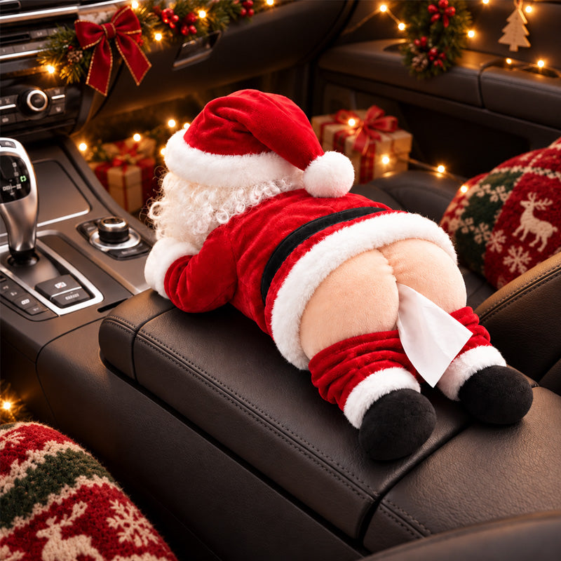 🎅Copriscatola per fazzoletti a forma di sedere di Babbo Natale