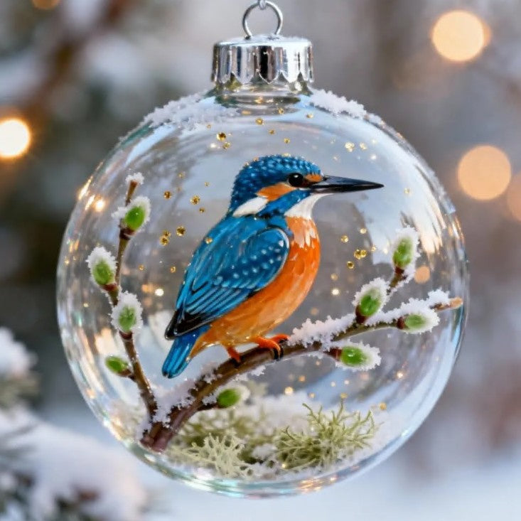 🔥🔥Ultimo giorno di sconto del 49% - Ornamenti in vetro di cristallo Wildlife Wonders 2026
