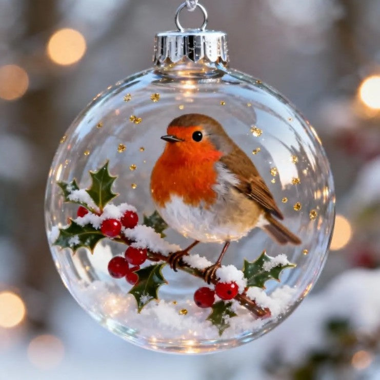 🔥🔥Ultimo giorno di sconto del 49% - Ornamenti in vetro di cristallo Wildlife Wonders 2026