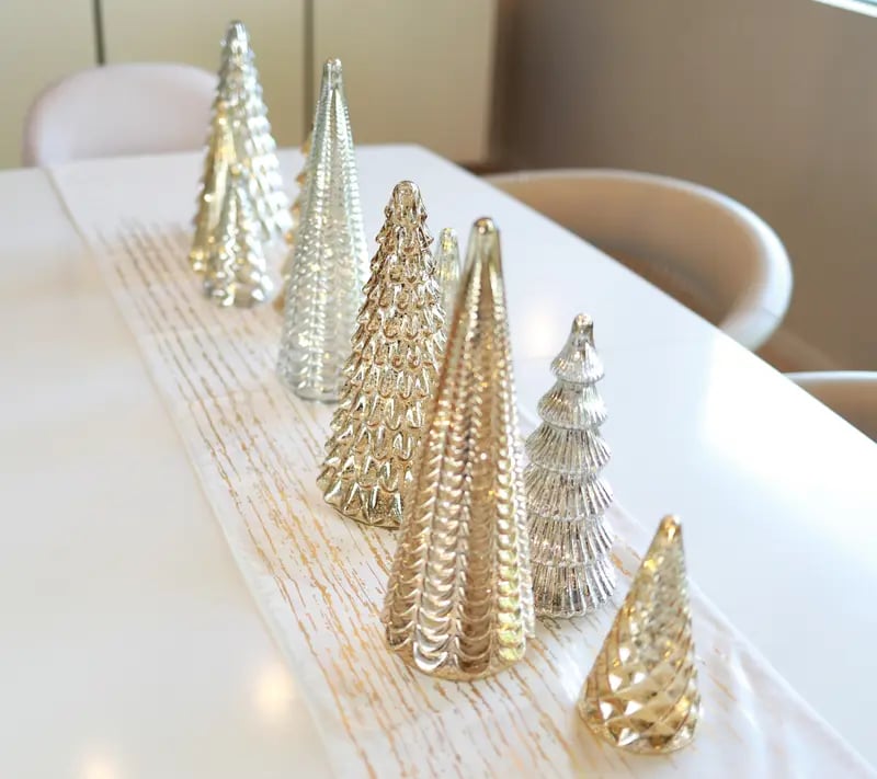 ✨ Natale scintillante - Set di 5 alberi di cristallo con luci✨