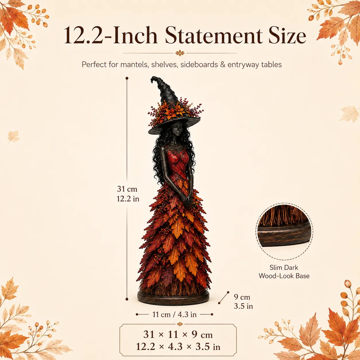 💥ULTIMO GIORNO SCONTO DEL 50% - 🧙 Statuetta Strega Autunno Incantato (📦Acquista 3, spedizione gratuita)