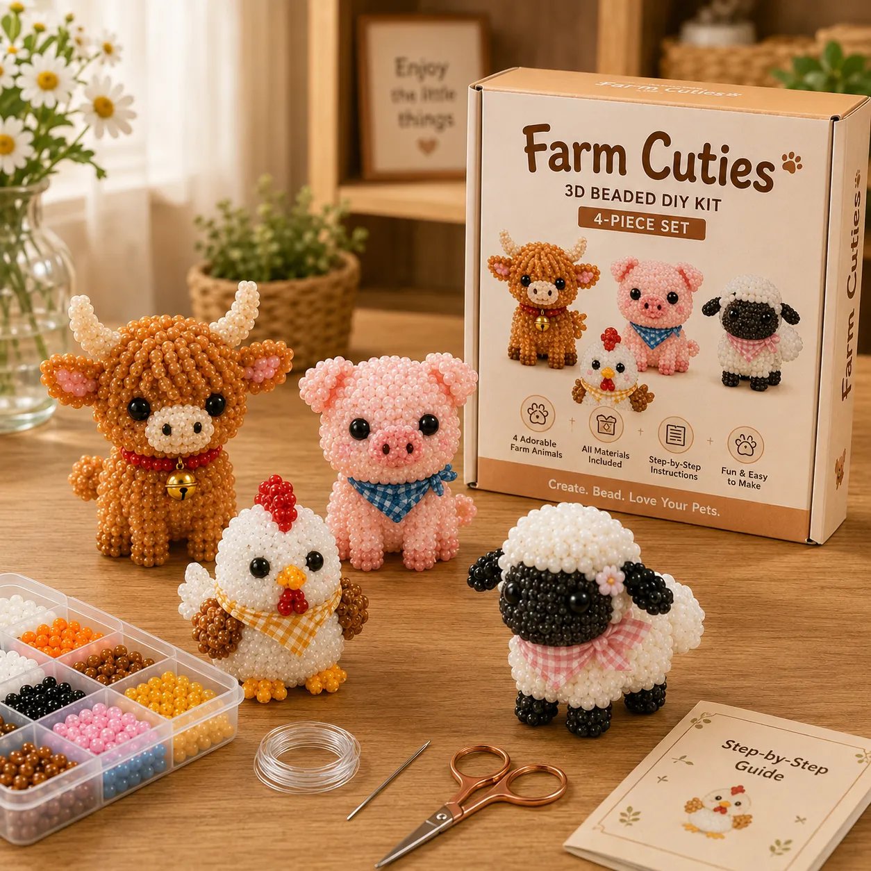 🐦Il tuo nuovo hobby preferito è arrivato! -- Kit fai da te per creare piccoli animali 3D con perline