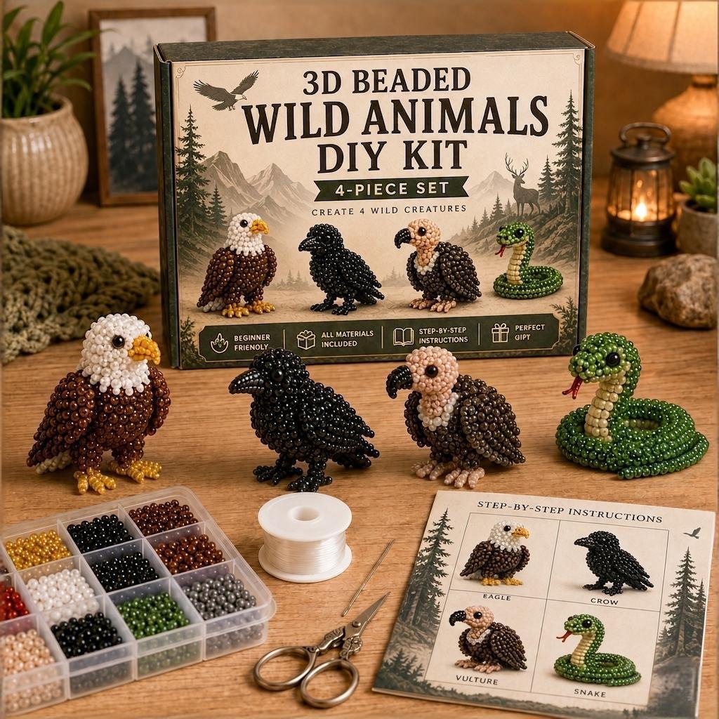 🐦Il tuo nuovo hobby preferito è arrivato! -- Kit fai da te per creare piccoli animali 3D con perline