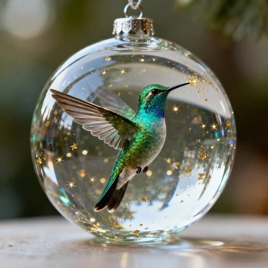 🔥🔥Ultimo giorno di sconto del 49% - Ornamenti in vetro di cristallo Wildlife Wonders 2026