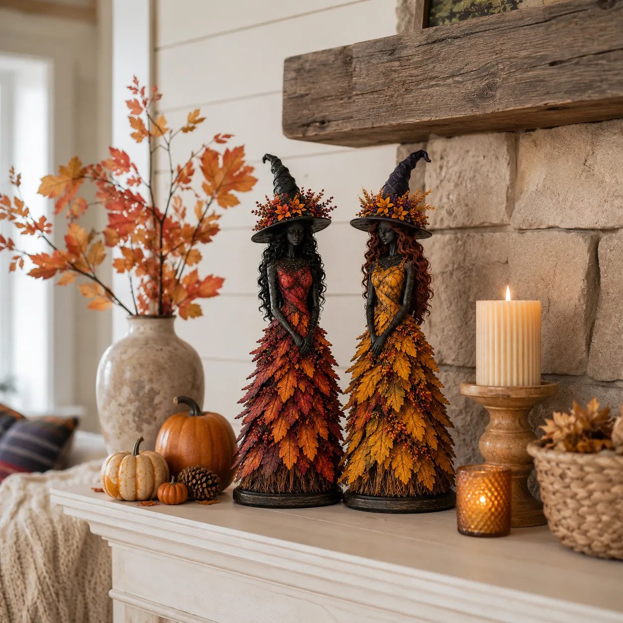💥ULTIMO GIORNO SCONTO DEL 50% - 🧙 Statuetta Strega Autunno Incantato (📦Acquista 3, spedizione gratuita)