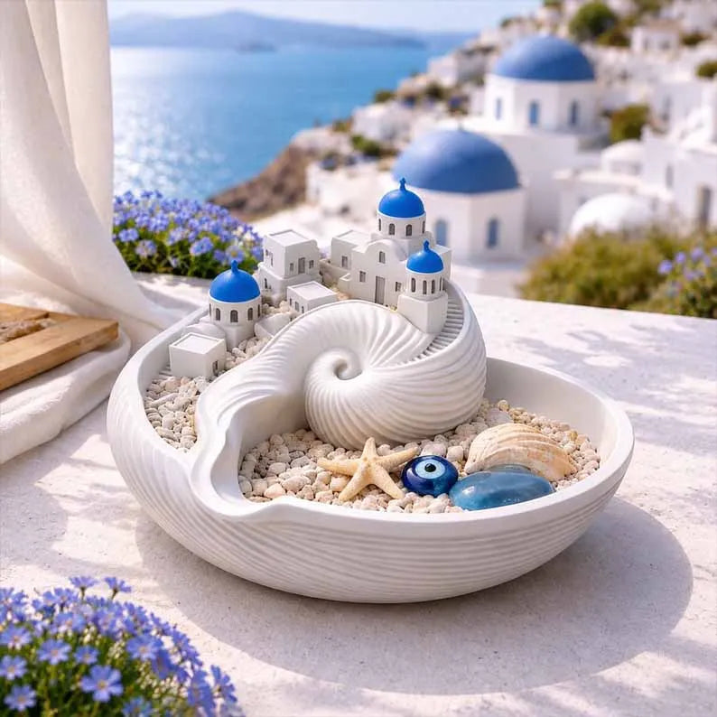 🌊Ultimo giorno con il 50% di sconto - Ciotola da lancio Santorini