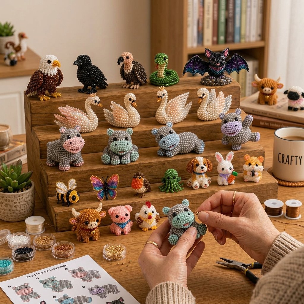 🐦Il tuo nuovo hobby preferito è arrivato! -- Kit fai da te per creare piccoli animali 3D con perline