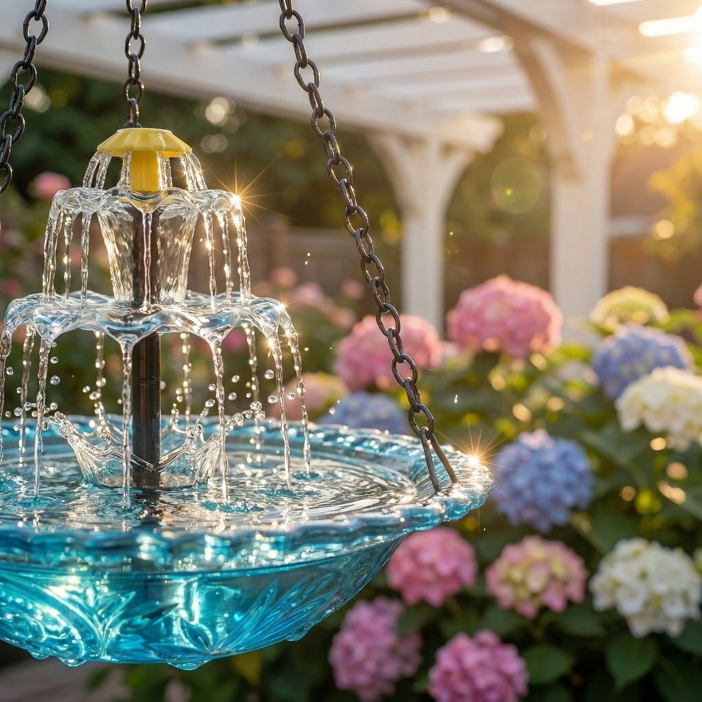 🔥🔥Sconto del 70% per Capodanno - Fontana per uccelli sospesa a cascata solare