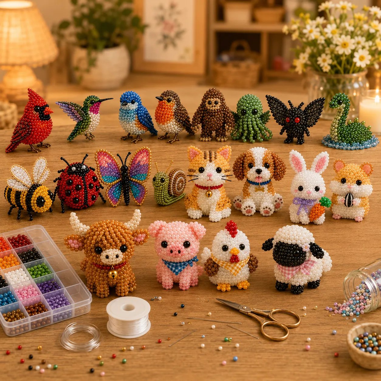🐦Il tuo nuovo hobby preferito è arrivato! -- Kit fai da te per creare piccoli animali 3D con perline
