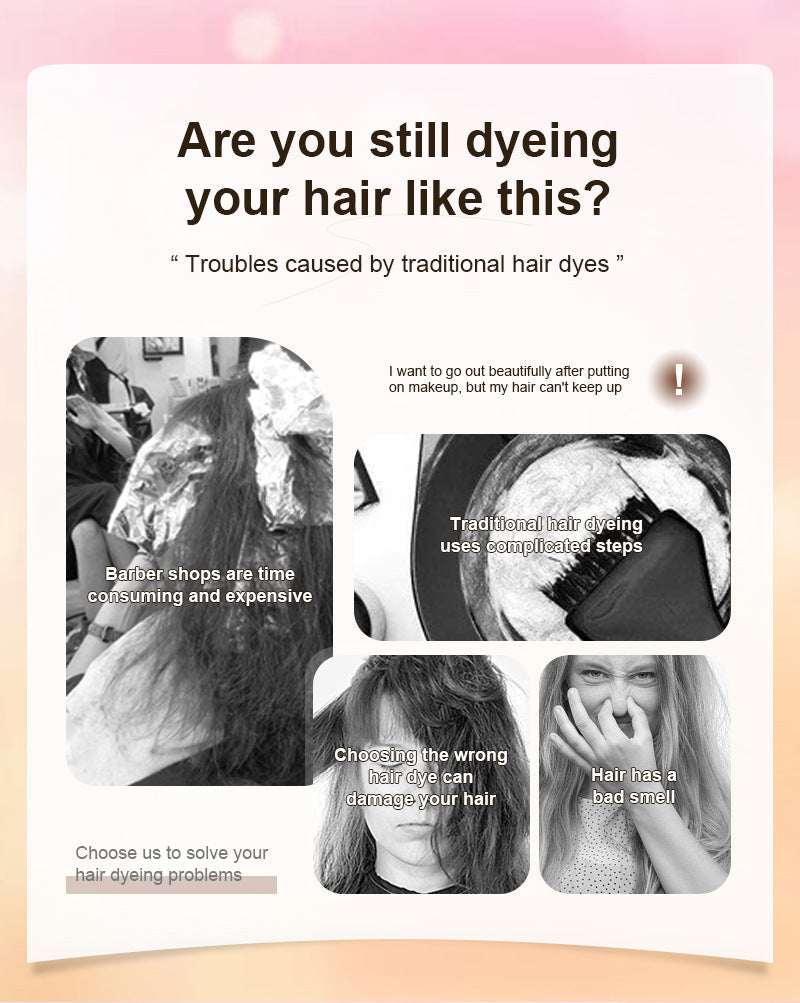 🧴 Pettine colorante per capelli 3-in-1 alle erbe | Colorazione facile a casa con spazzola integrata