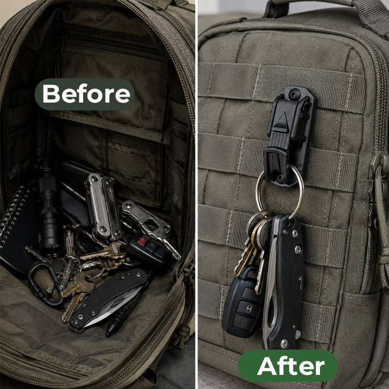🪓🔑 Portachiavi tattico Molle: l'accessorio EDC definitivo per non dover più cercare le chiavi!