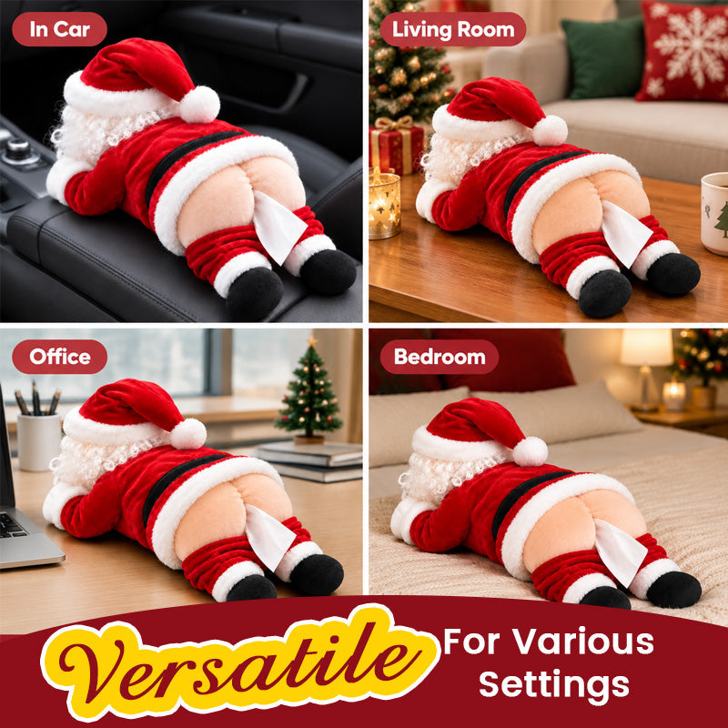 🎅Copriscatola per fazzoletti a forma di sedere di Babbo Natale