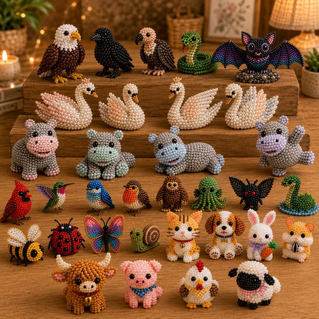 🐦Il tuo nuovo hobby preferito è arrivato! -- Kit fai da te per creare piccoli animali 3D con perline