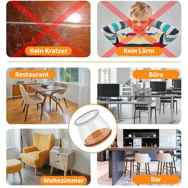 ✨ Protezioni universali in gomma per gambe di sedie: adatte a tutte le forme di gambe di sedie, resistenti ai graffi e durevoli, la soluzione definitiva per proteggere i tuoi pavimenti