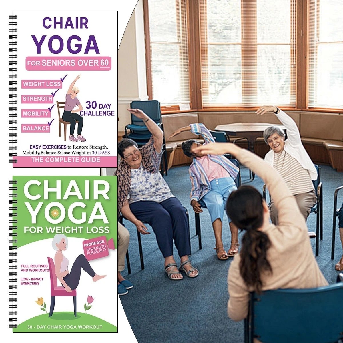 La guida completa allo yoga sulla sedia per persone over 60: oltre 40 esercizi semplici e a bassa resistenza per recuperare forza, mobilità, equilibrio e perdere peso.