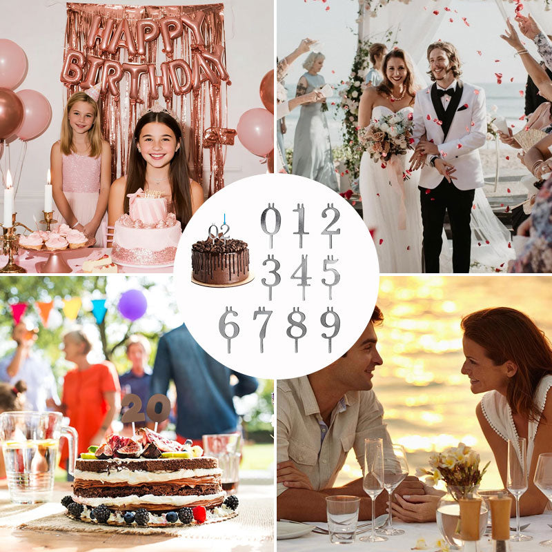 Set digitale di portacandele per torta di compleanno