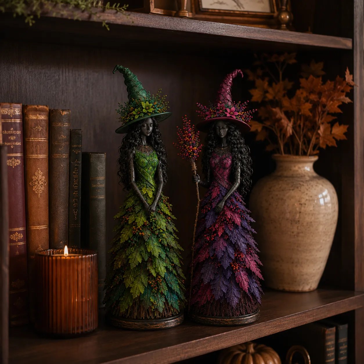 💥ULTIMO GIORNO SCONTO DEL 50% - 🧙 Statuetta Strega Autunno Incantato (📦Acquista 3, spedizione gratuita)