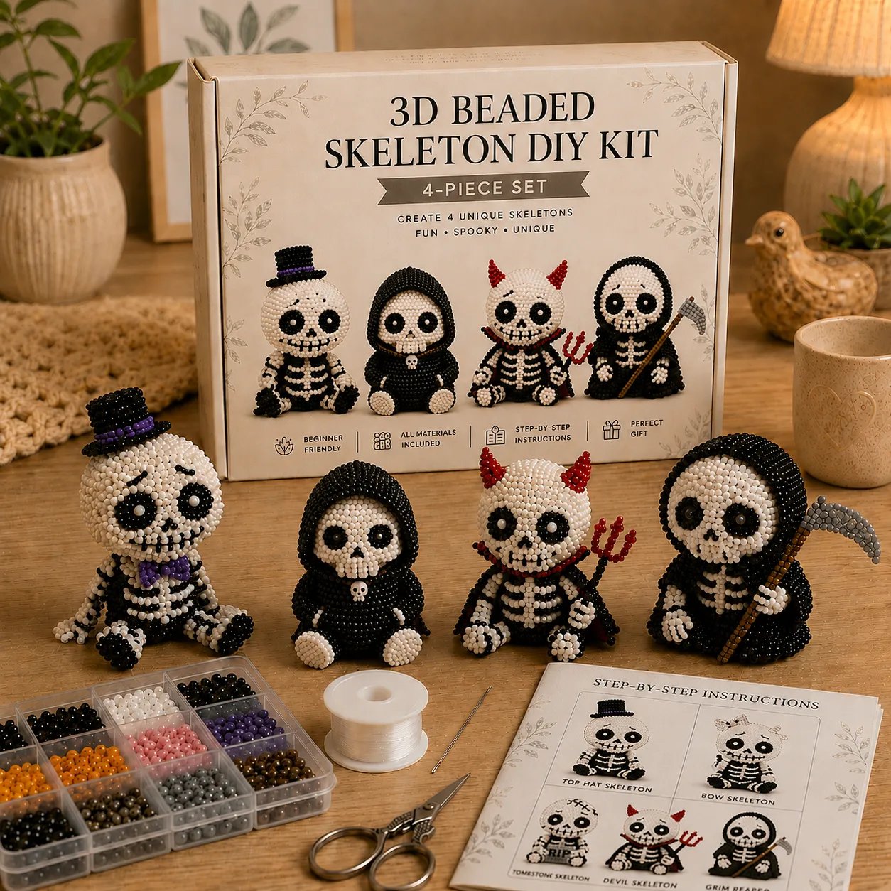 🔥Ultimo giorno, sconto del 50% 💀 Kit fai da te per scheletro 3D con perlin