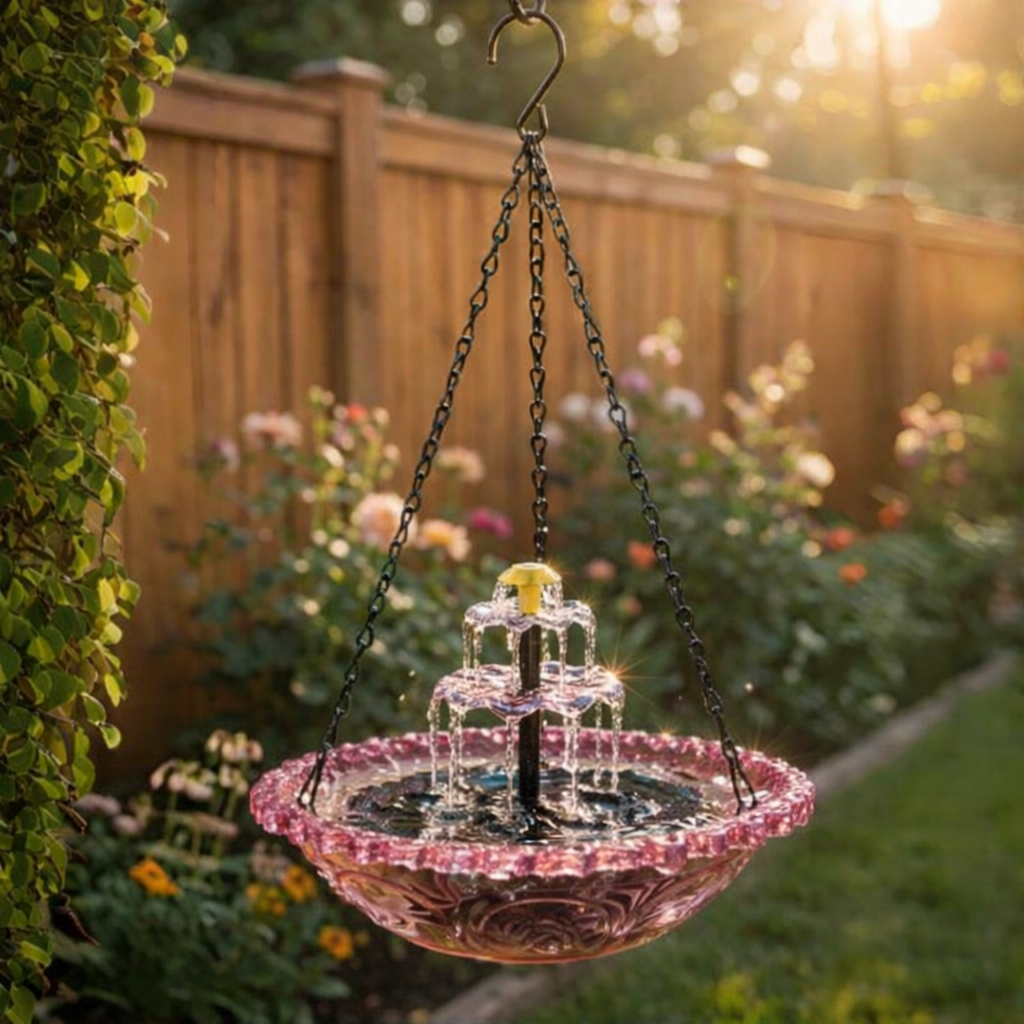 🔥🔥Sconto del 70% per Capodanno - Fontana per uccelli sospesa a cascata solare