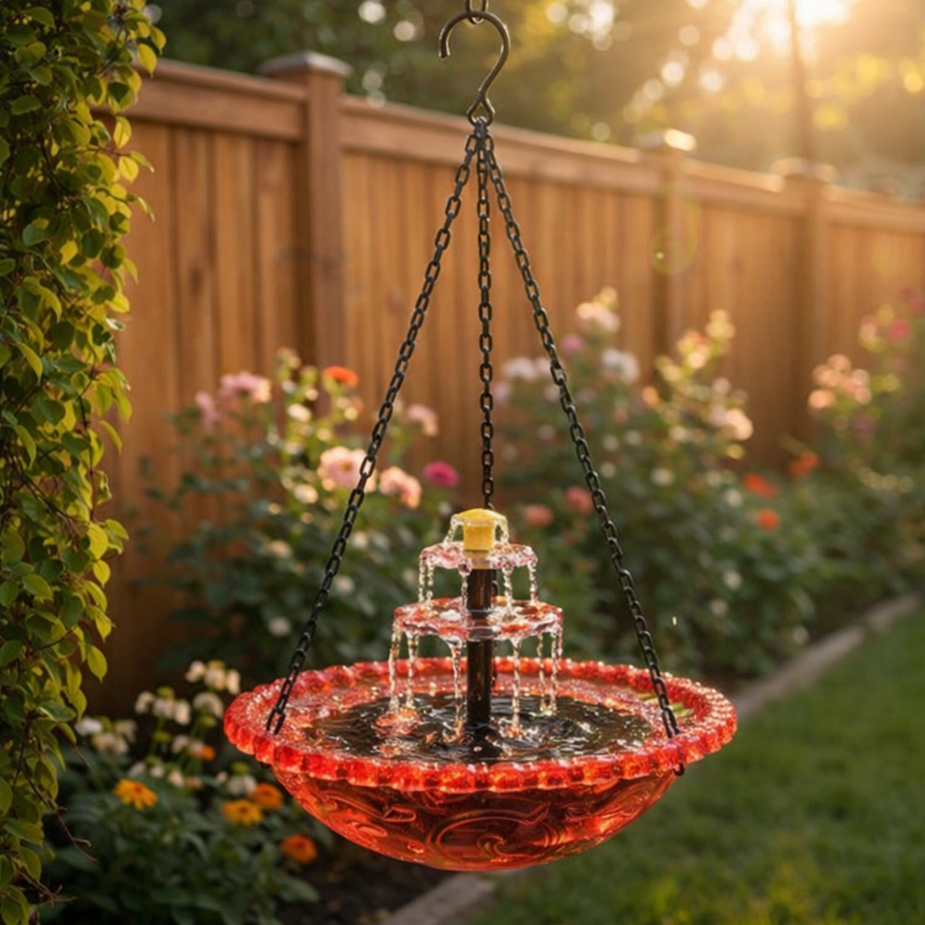 🔥🔥Sconto del 70% per Capodanno - Fontana per uccelli sospesa a cascata solare