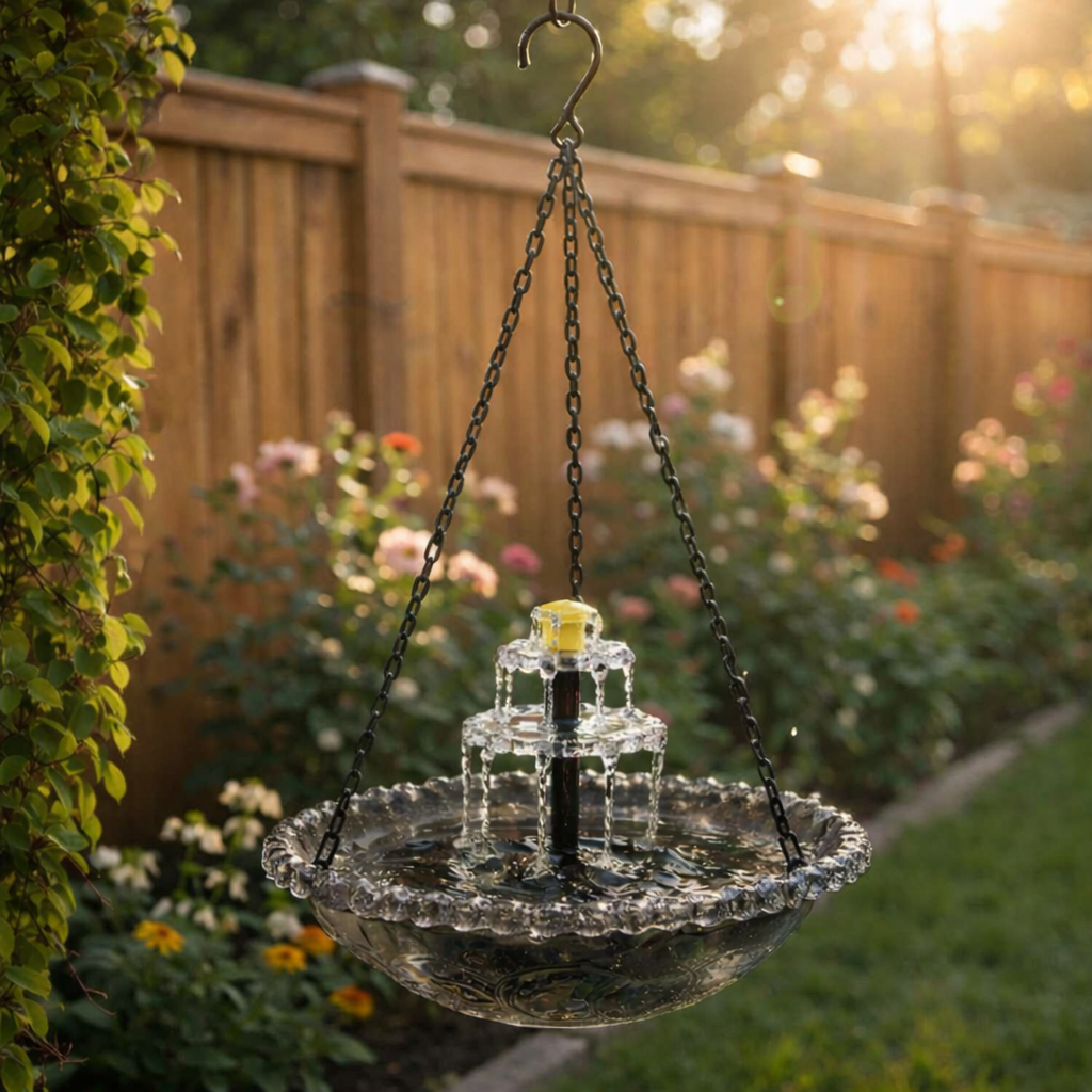 🔥🔥Sconto del 70% per Capodanno - Fontana per uccelli sospesa a cascata solare