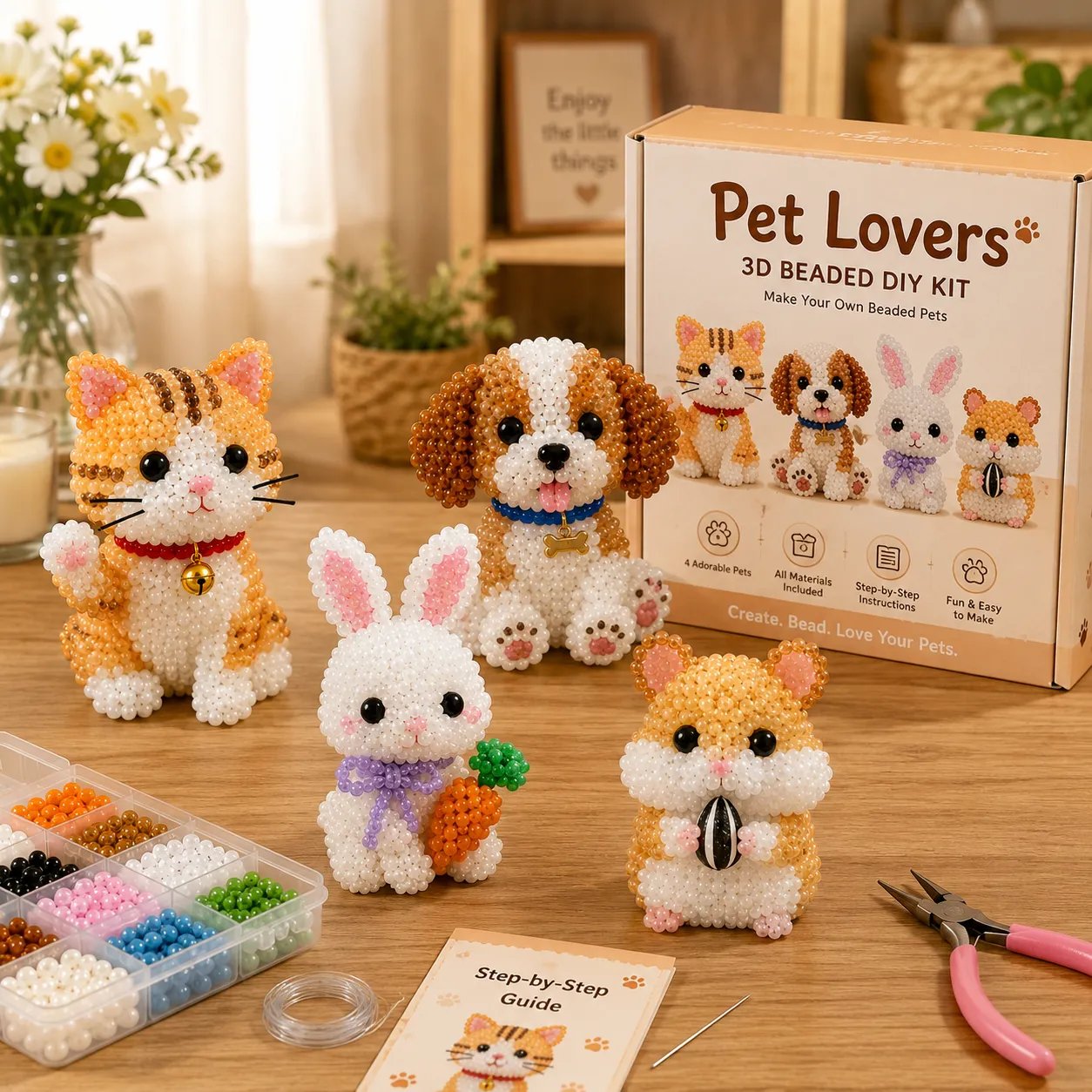🐦Il tuo nuovo hobby preferito è arrivato! -- Kit fai da te per creare piccoli animali 3D con perline