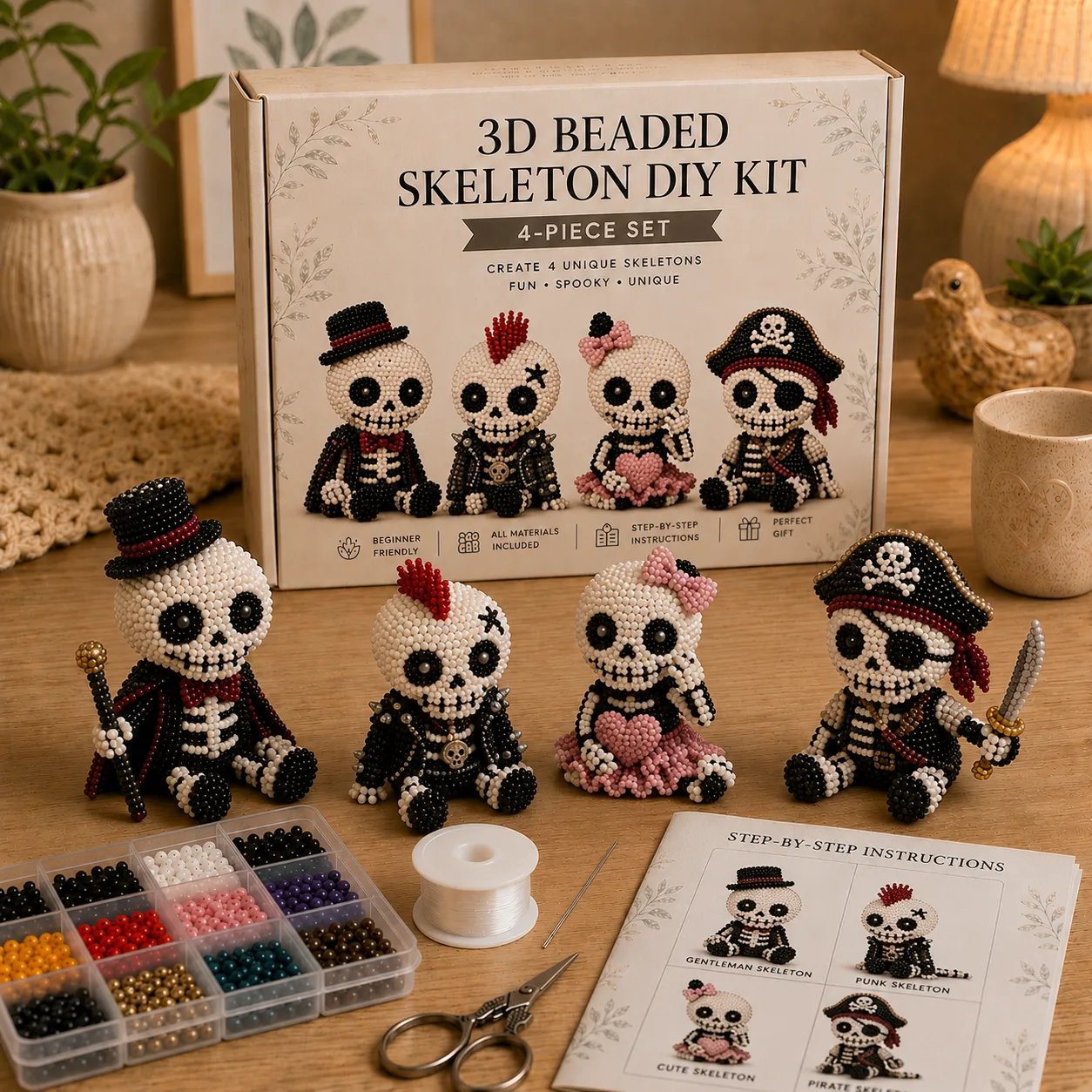 🔥Ultimo giorno, sconto del 50% 💀 Kit fai da te per scheletro 3D con perlin