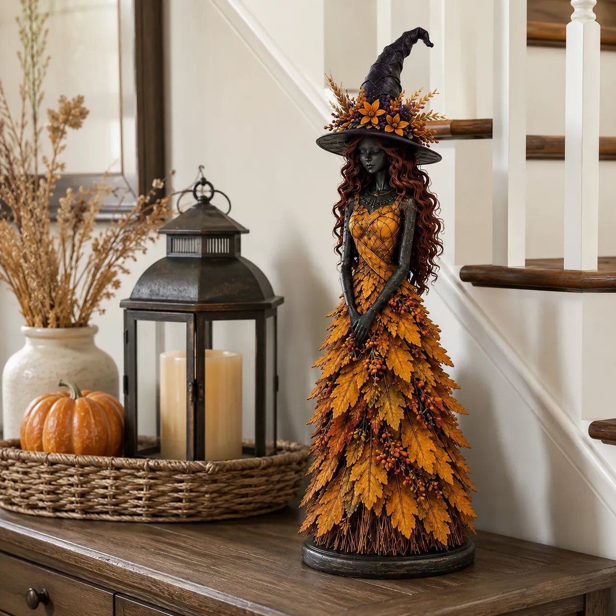 💥ULTIMO GIORNO SCONTO DEL 50% - 🧙 Statuetta Strega Autunno Incantato (📦Acquista 3, spedizione gratuita)