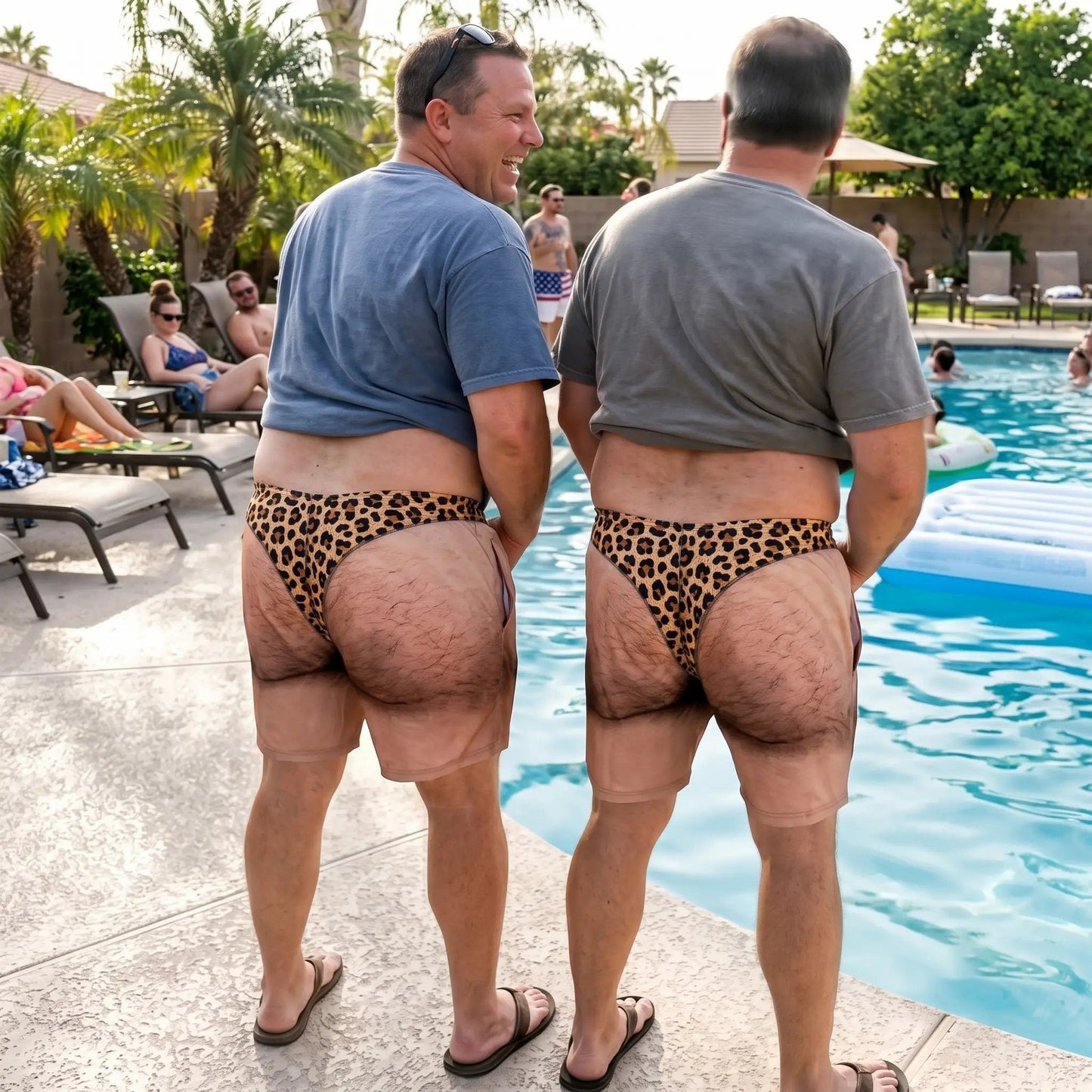 Costume da bagno scherzoso "Cheeky Commando": attirerà sicuramente sguardi increduli!