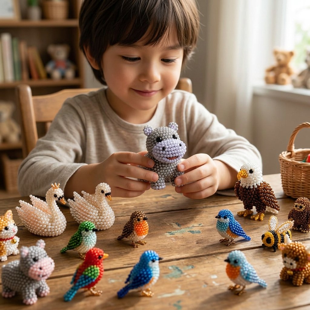 🐦Il tuo nuovo hobby preferito è arrivato! -- Kit fai da te per creare piccoli animali 3D con perline