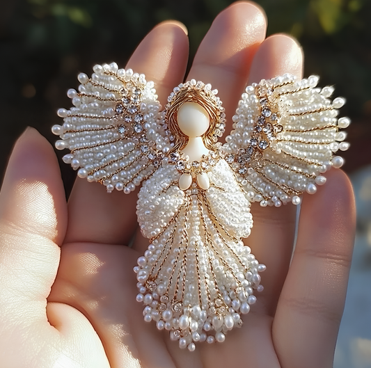 🔥ULTIMO GIORNO 50% DI SCONTO💖Spilla Angelo di Perle Fatta a Mano